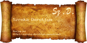 Szrnka Dorottya névjegykártya